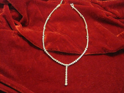 Collier baguette en strass