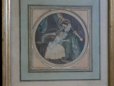 Paire de petites gravures d'après Fragonard