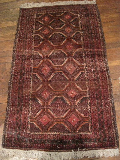 Tapis d'Orient fond brun